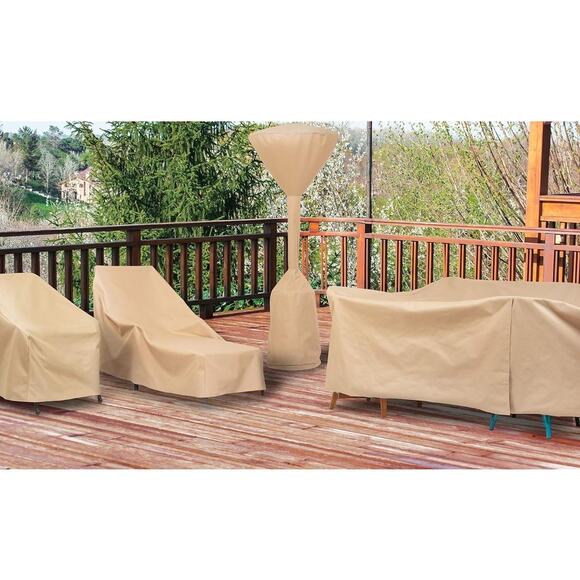 Modern Leisure Basics Patio Chair Cover - 33" L x 34" W x 31" H - Khaki - Picture 5 of 6